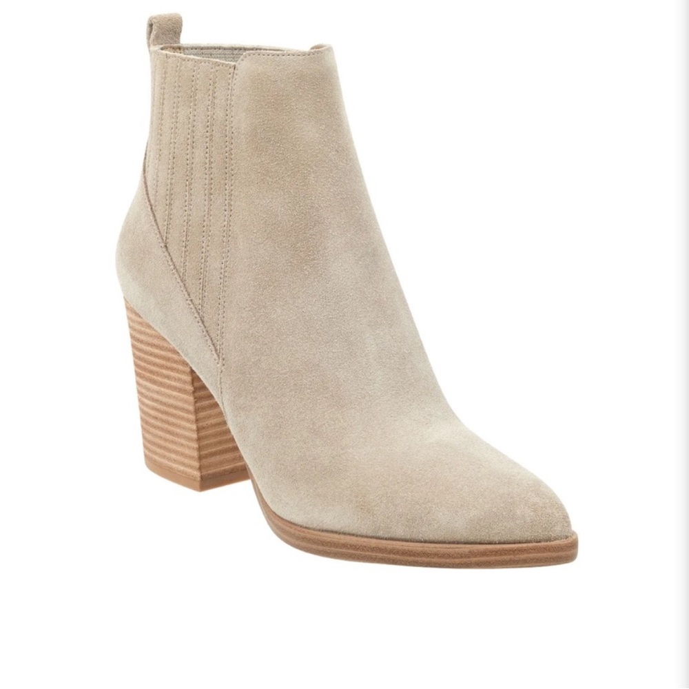Women's Suede Ankle Boots - Tan